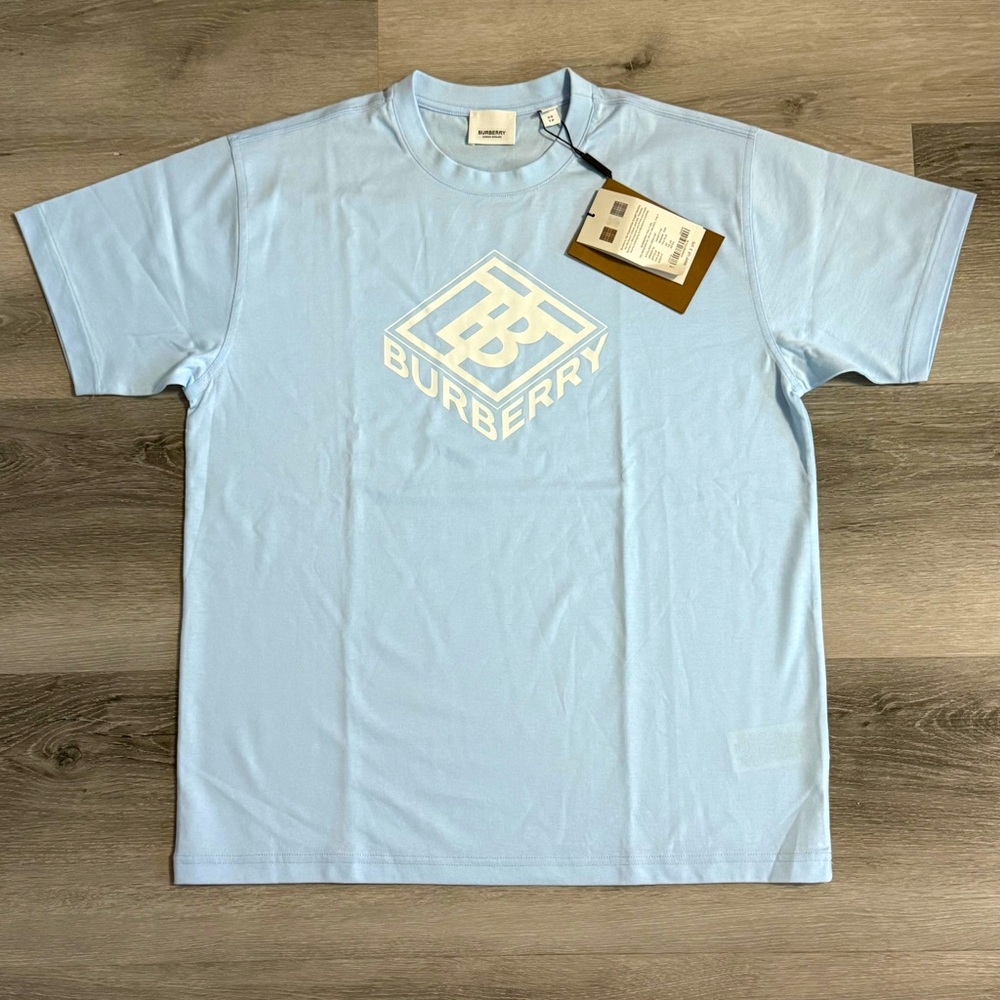 Burberry Men's ELLISON T-shirt, Diamond-shaped, Short Sleeve, Logo 100% Cotton